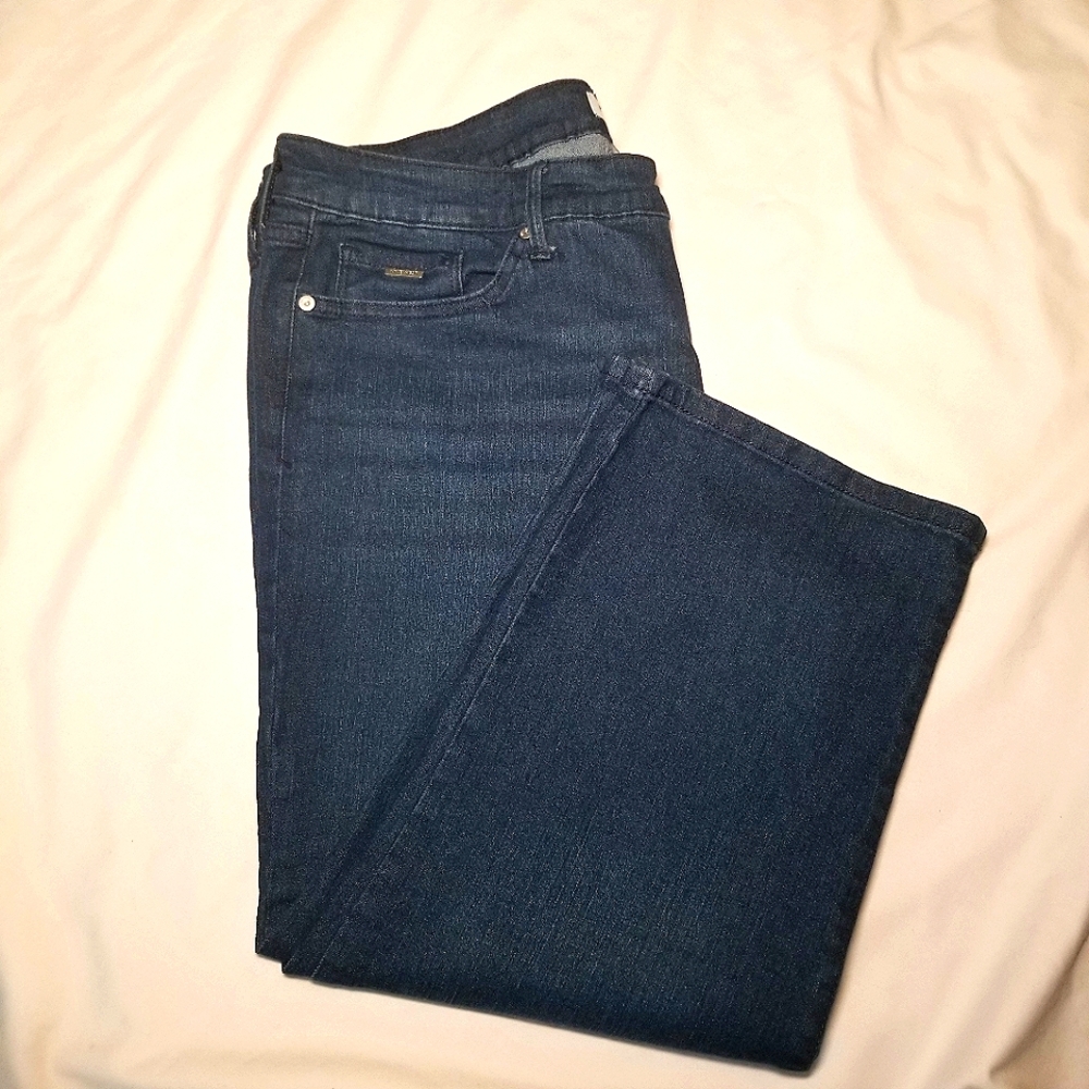 Nine West Dark Wash Denim Capris Size 14